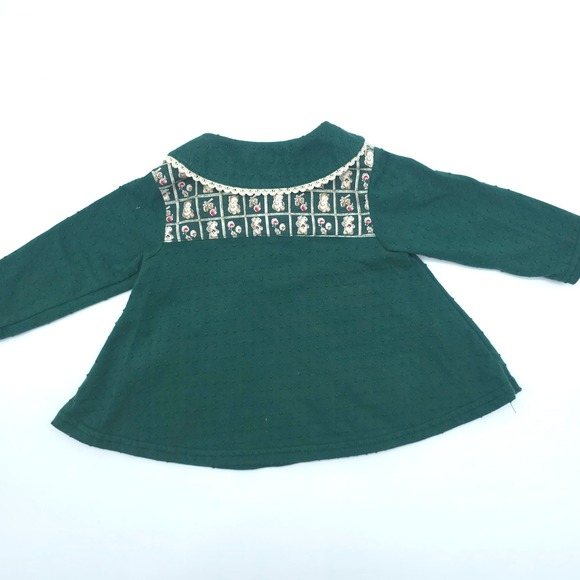 Vintage Cradle Togs Green Teddy Bear Outfit Set Size 12M - Picture 3 of 11